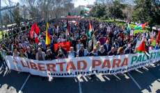 الآلاف تظاهروا في مدريد للمطالبة بوقف إطلاق نار فوري في غزة