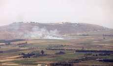 حزب الله أعلن استهداف محيط مواقع إسرائيلية في مزارع شبعا بعشرات الصواريخ