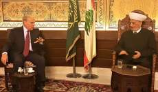 المفتي دريان التقى رحمة وبحث مع سفيرة إيطاليا في لبنان بتعزيز العلاقات بين البلدين