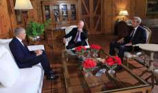 فرنجية عرض الأوضاع الإقتصادية مع سفير الاتحاد الاوروبي في لبنان