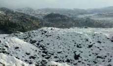 الثلوج لامست وادي الحاصباني