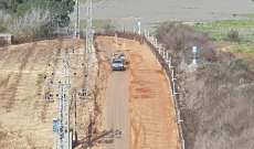 النشرة: قوة إسرائيلية مشطت الطريق العسكري المحاذية للجدار العازل 