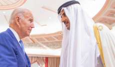 أمير قطر وبايدن بحثا جهود التوصل لاتفاق وقف فوري ودائم لإطلاق النار في غزة