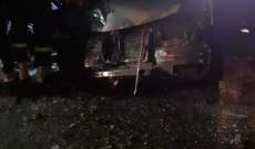 الدفاع المدني: 4 جرحى اثر حادث سير في فيطرون بكسروان