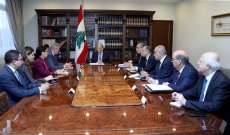 الرئيس عون عرض مع كوبيتش الاوضاع في لبنان 