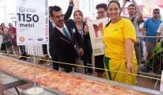 ايطاليا اعدت اطول بيتزا في العالم 