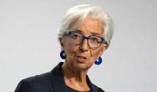 رئيسة المركزي الأوروبي دعت أصحاب القرار لاستباق مخاطر تهدد الاستقرار المالي بمنطقة اليورو