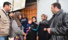 مبعوثة امين عام الجامعة العربية زارت مخيم النازحين السوريين بكترمايا