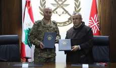 توقيع بروتوكول تعاون بين الجيش اللبناني وجمعية "كاريتاس لبنان"