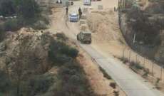 النشرة: قوة اسرائيلية مشطت الطريق العسكري المحاذي للخط الازرق
