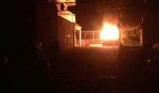 النشرة: احراق منزل المشتبه فيه بتفجير بئر حسن نضال المغير في البيسارية