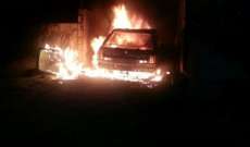 شبان من البيسارية يحرقون سيارة احمد خلف لاحتمال علاقته بنضال المغير