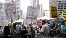 يهود اقتحموا مقر منظمة"ايباك" في فيلادلفيا تضامناً مع غزة