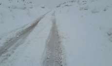 التحكم المروري: طريق عيناتا الارز مقطوعة بسبب تراكم الثلوج