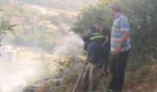 حريق في بلدة عين يعقوب التهم 4 آلآف م2 من النباتات الحرجية