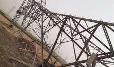 توقف خط لنقل الطاقة الكهربائية في نينوى العراقية نتيجة تعرضه لعمل تخريبي