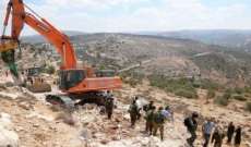 مستوطنون إسرائيليون جرفوا أراضي الفلسطينيين غرب بيت لحم