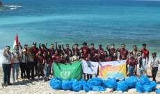 حملة تنظيف لشاطئ جبيل بمشاركة جمعية كشاف البيئة