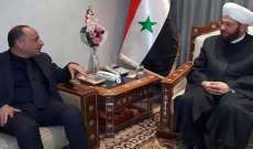 ذبيان التقى المفتي حسون: سوريا حمت لبنان على الدوام من الأخطار