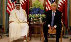 ترامب لأمير قطر:ضرورة الإلتزام بمخرجات قمة الرياض للتوحد بمكافحة الإرهاب