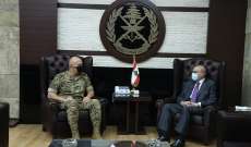 قائد الجيش تداول مع أمين عام المجلس الأعلى السوري- اللبناني بشؤون مختلفة