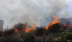 حريق هائل في خراج شيخلار الحدودية وجهود كبيرة لاخماده