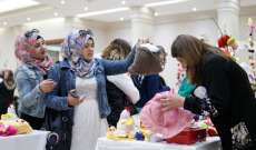 أشغال يدوية لسيدات عراقيات وسوريات في معرض 