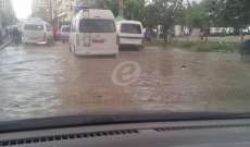 النشرة: الامطار الغزيرة في النبطية تسببت بتعطل الماراتون في المدينة