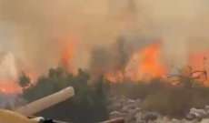 القصف الإسرائيلي أشعل حرائق واسعة في أحراج يارون وقطمون وصولًا إلى رميش