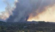 حريق ضخم يضرب غابات ولاية كليفلاند الأميركية