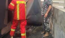 فوج اطفاء بيروت : السيطرة على حريق خزان مازوت على سطح أحد الأبنية في كورنيش المزرعة