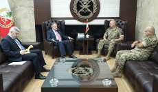 قائد الجيش استقبل السفير السوري ووفدا أميركيا ووفدا من الجامعة الإسلامية