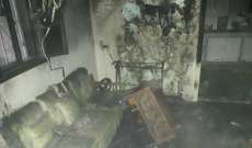 اخماد حريق داخل شقة سكنية واخلاء مواطنة في بياقوت