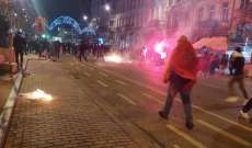 اشتباكات بين مشجعين مغاربة والشرطة في بروكسل بعد الخسارة أمام فرنسا