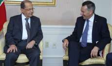 الرئيس عون وماورير تبادلا وجهات النظر بشأن عودة النازحين إلى سوريا