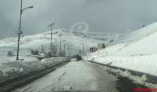 حالة الطرق الجبلية في عدد من المناطق اللبنانية صباح اليوم
