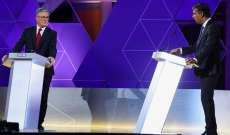 سوناك وستارمر تواجها في مناظرة تلفزيونية أخيرة قبل الانتخابات البريطانية