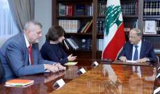الرئيس عون: لبنان يأمل الا تكون للتطورات على الحدود السورية -التركية تداعيات على وحدة سوريا  