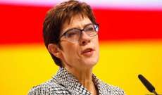 وزيرة الدفاع الألمانية: جاهزية الجيش مضمونة في ظل انتشار فيروس كورونا