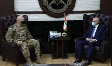 قائد الجيش بحث مع امين عام المجلس الأعلى السوري - اللبناني اخر التطورات 