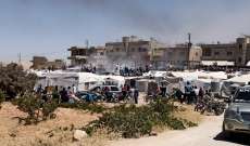 إخماد الحريق في مخيم للنازحين في عرسال أتى على 14 خيمة وإصابات بحروق طفيفة