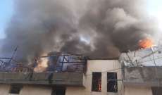 إصابة شخصين جراء حريق داخل أحد المنازل بالقرب من مخيم البص في صور