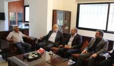 أسامة سعد عرض مع وفد حزب الله الاوضاع المعيشية ومع الجهاد الاسلامي مواجهة صفقة القرن