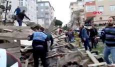 انهيار مبنى من 6 طوابق في اسطنبول