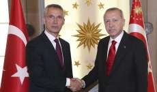 ستولتنبرغ لاردوغان: الناتو مستعد لمساعدة ليبيا ببناء المؤسسات الدفاعية والأمنية