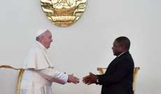 البابا فرنسيس التقى رئيس موزمبيق في العاصمة مابوتو