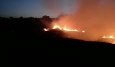 حريق في الأحراج على طريق دير المخلص - بسري