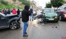 النشرة: جريح نتيجة حادثي سير على الطريق العام في منطقة جعيتا