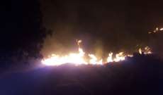 حريق في حرج ببلدة عيات العكارية وعناصر الدفاع المدني تعمل على إخماده
