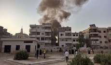 المرصد السوري: سقوط مروحية تابعة للنظام السوري بين الأبنية السكنية في منطقة دوار الأربعين بحماة